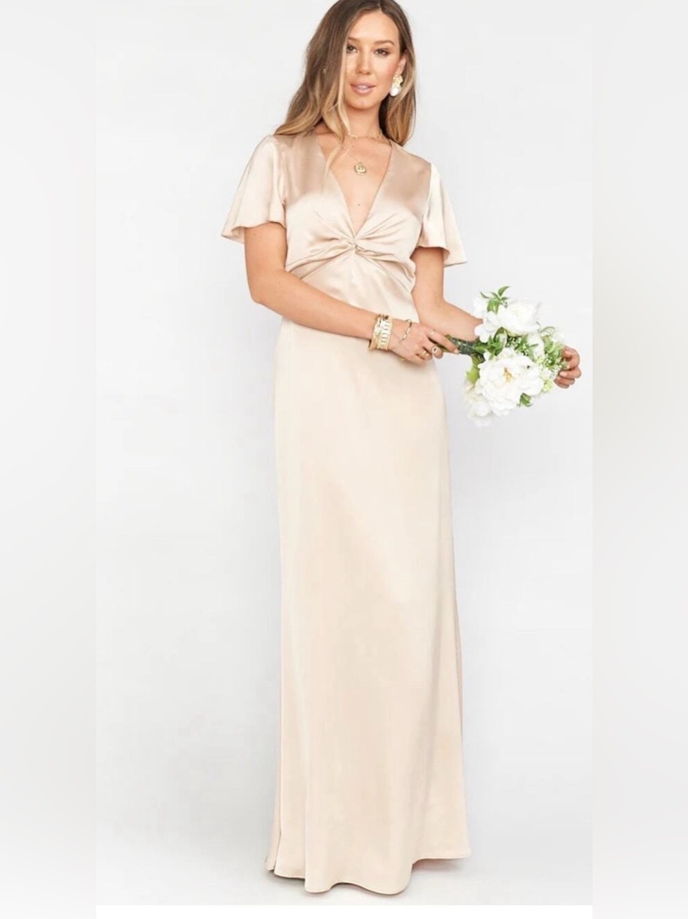 NWT show me your mumu rome twist maxi Champagne